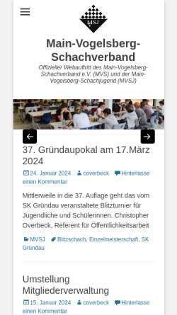 Vorschau der mobilen Webseite www.main-vogelsberg-schachverband.de, Main-Vogelsberg-Schachverband