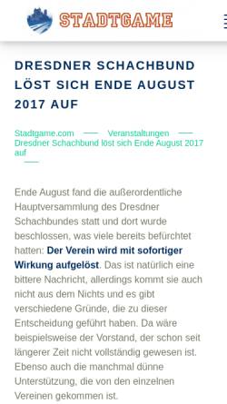 Vorschau der mobilen Webseite www.dresdner-schachbund.de, Dresdner Schachbund e.V.
