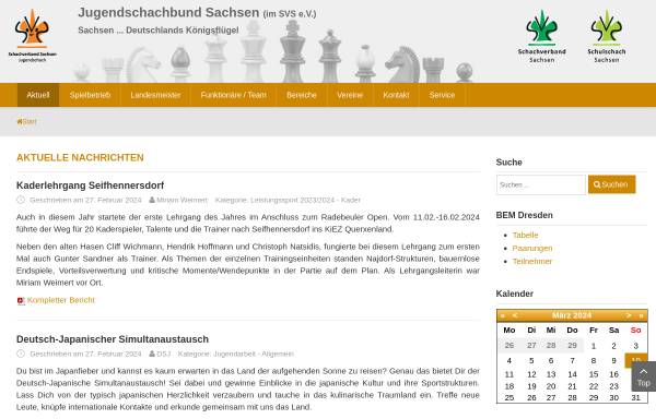 Vorschau von www.jugendschachbund-sachsen.de, Jugendschachbund Sachsen