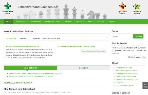 Vorschau von www.schachverband-sachsen.de, Schachverband Sachsen e.V.