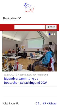 Vorschau der mobilen Webseite www.sjsh.de, Schachjugend Schleswig-Holstein