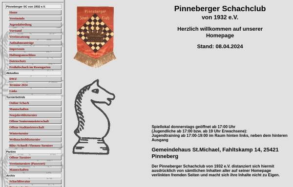 Vorschau von www.pinneberger-schachclub.de, Pinneberger Schachclub von 1932 e.V.