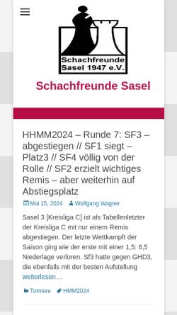 Vorschau der mobilen Webseite schachfreunde-sasel.de, Schachfreunde Sasel 1947 e.V.