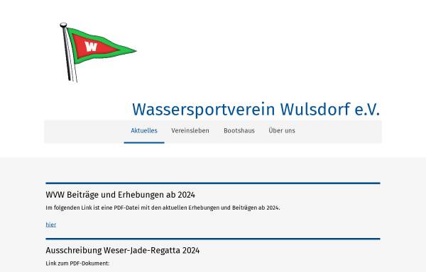 Vorschau von www.wvw-bremerhaven.de, Wassersportverein Wulsdorf e.V.