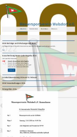 Vorschau der mobilen Webseite www.wvw-bremerhaven.de, Wassersportverein Wulsdorf e.V.