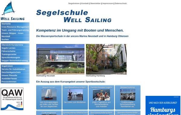 Vorschau von www.well-sailing.de, Well Sailing Segelschule