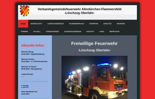 Vorschau von www.feuerwehr-oberlahr.de, Freiwillige Feuerwehr Oberlahr