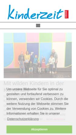 Vorschau der mobilen Webseite kinderzeit-bremen.de, Kinderzeitung