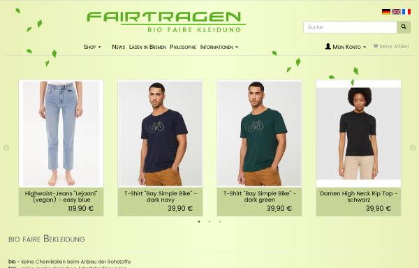 Vorschau von www.fairtragen.de, Fairtragen