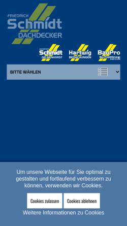 Vorschau der mobilen Webseite www.bremer-dachdecker.de, Schmidt-Dach