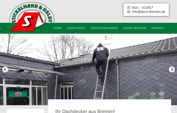 Vorschau von www.dach-bremen.de, Stickelmann und Heldt Dachdeckermeister GmbH