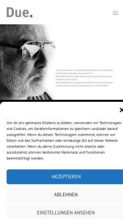 Vorschau der mobilen Webseite due-bremen.de, Due. - Designkonzepte & Fotografie
