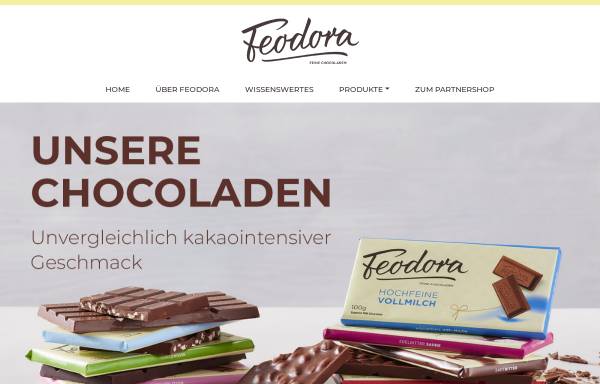 Vorschau von www.feodora.de, Feodora Schokolade