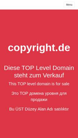 Vorschau der mobilen Webseite www.copyright.de, CopyRight