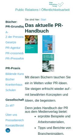 Vorschau der mobilen Webseite www.falkenberg-verlag.de, Viola Falkenberg Verlag