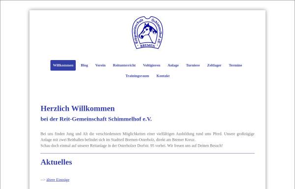 Vorschau von www.schimmelhof.net, Reit-Gemeinschaft Schimmelhof e.V.