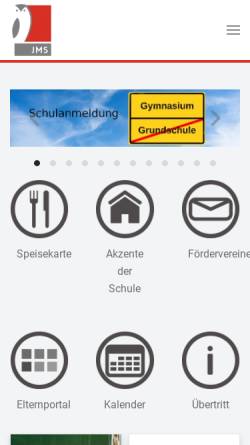 Vorschau der mobilen Webseite sailer-gymnasium.de, Johann-Michael-Sailer-Gymnasium