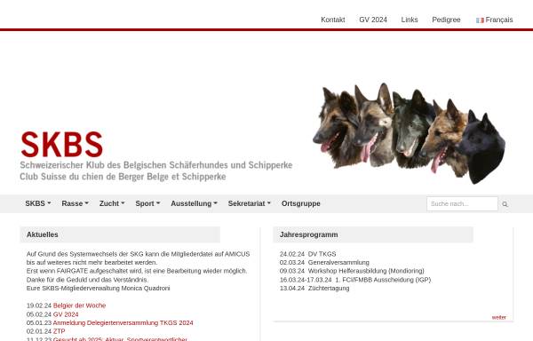 Vorschau von skbs-cscbb.ch, Schweizerischer Klub des Belgischen Schäferhundes