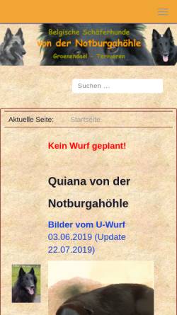 Vorschau der mobilen Webseite www.notburgahoehle.de, Von der Notburgahöhle