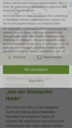 Vorschau der mobilen Webseite slovensky-cuvac.com, Von der Stockacher Halde