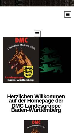 Vorschau der mobilen Webseite www.malinois-lgbw.de, LG Baden-Wuerttemberg des Deutschen Malinois Club