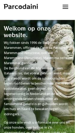 Vorschau der mobilen Webseite www.maremma.nl, Parcodaini