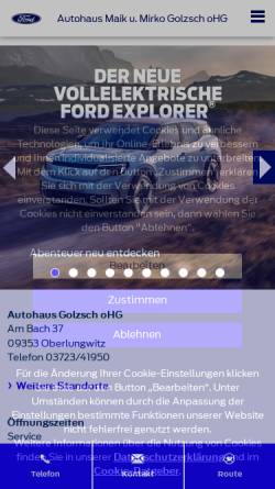 Vorschau der mobilen Webseite www.autohaus-golzsch.de, Autohaus Golsch