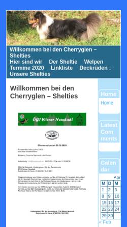 Vorschau der mobilen Webseite www.sheltie.at, Of Cherryglen
