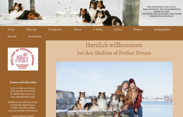 Vorschau von www.shelties-of-perfect-dream.de, Of Perfect Dream