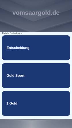 Vorschau der mobilen Webseite www.vomsaargold.de, Vom Saargold