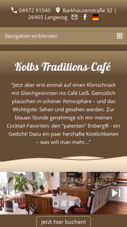 Vorschau der mobilen Webseite www.cafe-leiss.info, Café Leiß