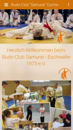 Vorschau der mobilen Webseite www.samurai-eschweiler.de, Budo-Club 