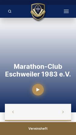 Vorschau der mobilen Webseite www.mc-eschweiler.de, Marathon Club Eschweiler 1983 e.V.