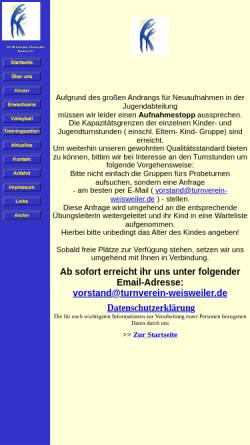Vorschau der mobilen Webseite www.turnverein-weisweiler.de, SV 08 Fortuna Weisweiler Turnen e.V.