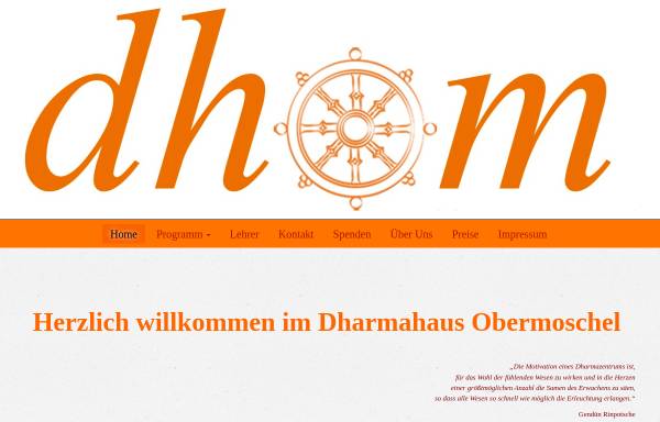 Vorschau von www.dharmahaus-obermoschel.de, Dharmahaus Obermoschel KTDL e. V.
