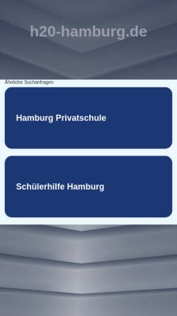 Vorschau der mobilen Webseite www.h20-hamburg.de, Staatliche Handelsschule mit Wirtschaftsgymnasium Gropiusring