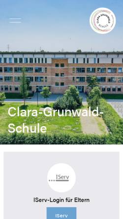 Vorschau der mobilen Webseite www.clara-grunwald-schule.de, Clara-Grunwald-Schule