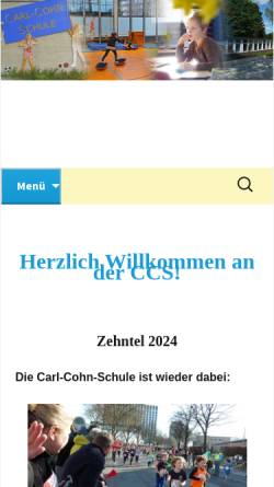 Vorschau der mobilen Webseite carl-cohn-schule.hamburg.de, Grundschule Carl-Cohn-Straße