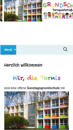 Vorschau der mobilen Webseite www.grundschule-tornquiststrasse.hamburg.de, Grundschule Tornquiststrasse
