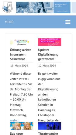 Vorschau der mobilen Webseite www.katharina-von-siena-schule.de, Katharina-von-Siena-Schule