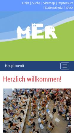 Vorschau der mobilen Webseite www.schule-mer.de, Schule Max-Eichholz-Ring