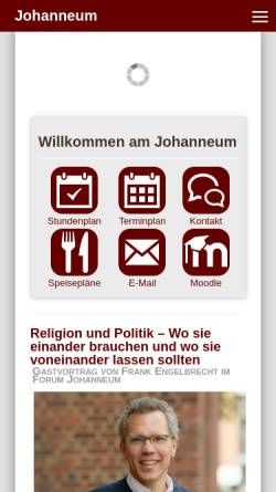 Vorschau der mobilen Webseite www.johanneum-hamburg.de, Gelehrtenschule des Johanneums