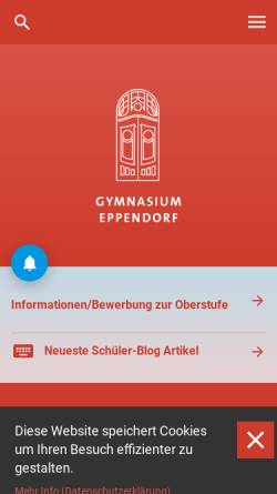 Vorschau der mobilen Webseite www.gymnasium-eppendorf.de, Gymnasium Eppendorf