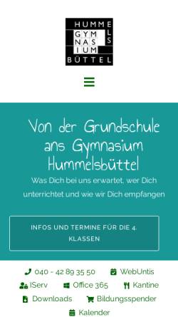 Vorschau der mobilen Webseite gymnasium-hummelsbuettel.de, Gymnasium Hummelsbüttel