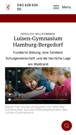 Vorschau der mobilen Webseite halloluise.de, Luisengymnasium