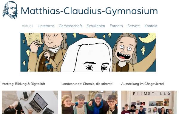 Vorschau von www.matthias-claudius-gymnasium.de, Matthias-Claudius-Gymnasium