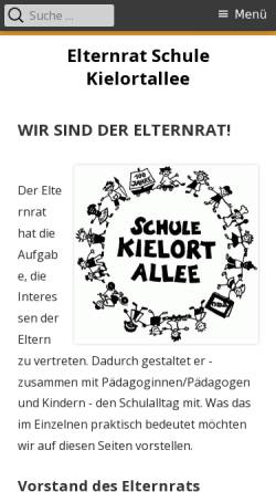 Vorschau der mobilen Webseite www.elternrat-kielortallee.de, Elternrat Grundschule Kielortallee