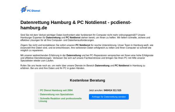 Vorschau von www.pcdienst-hamburg.de, PC & Netzwerk Service Bindig