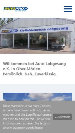 Vorschau der mobilen Webseite www.auto-lobgesang.de, Auto-Lobgesang oHG