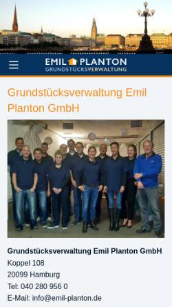 Vorschau der mobilen Webseite www.emil-planton.de, Emil Planton GmbH